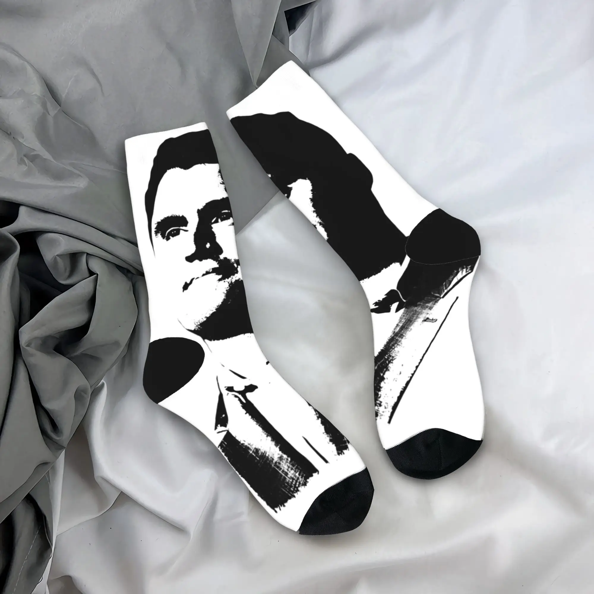 

Charlie Kirk Socks Korean Stockings Winter Non Slip Adults Men Socks Breathable Printed Running Socks