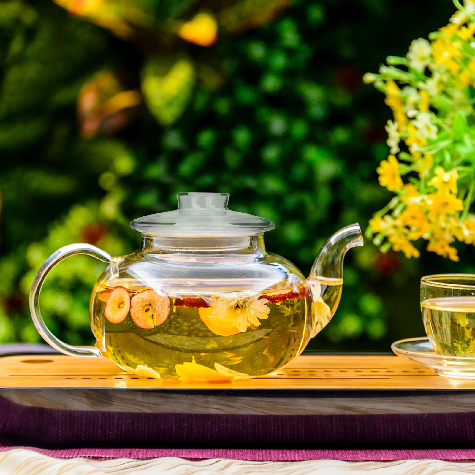 

2Pcs Transparent Glass Teapot Cover Round Edge Glass Cup Lid for Hot Water Bottle Leak Resistant Tea Kettle Lids