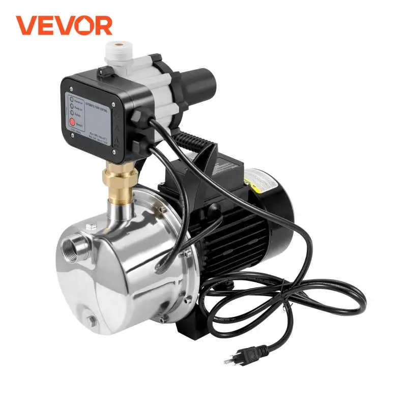 VEVOR Shallow Well Pump Portable Sprinkler Booster Jet Pumps with Automatic Controller for Garden Lawn Irrigation Water Transfer