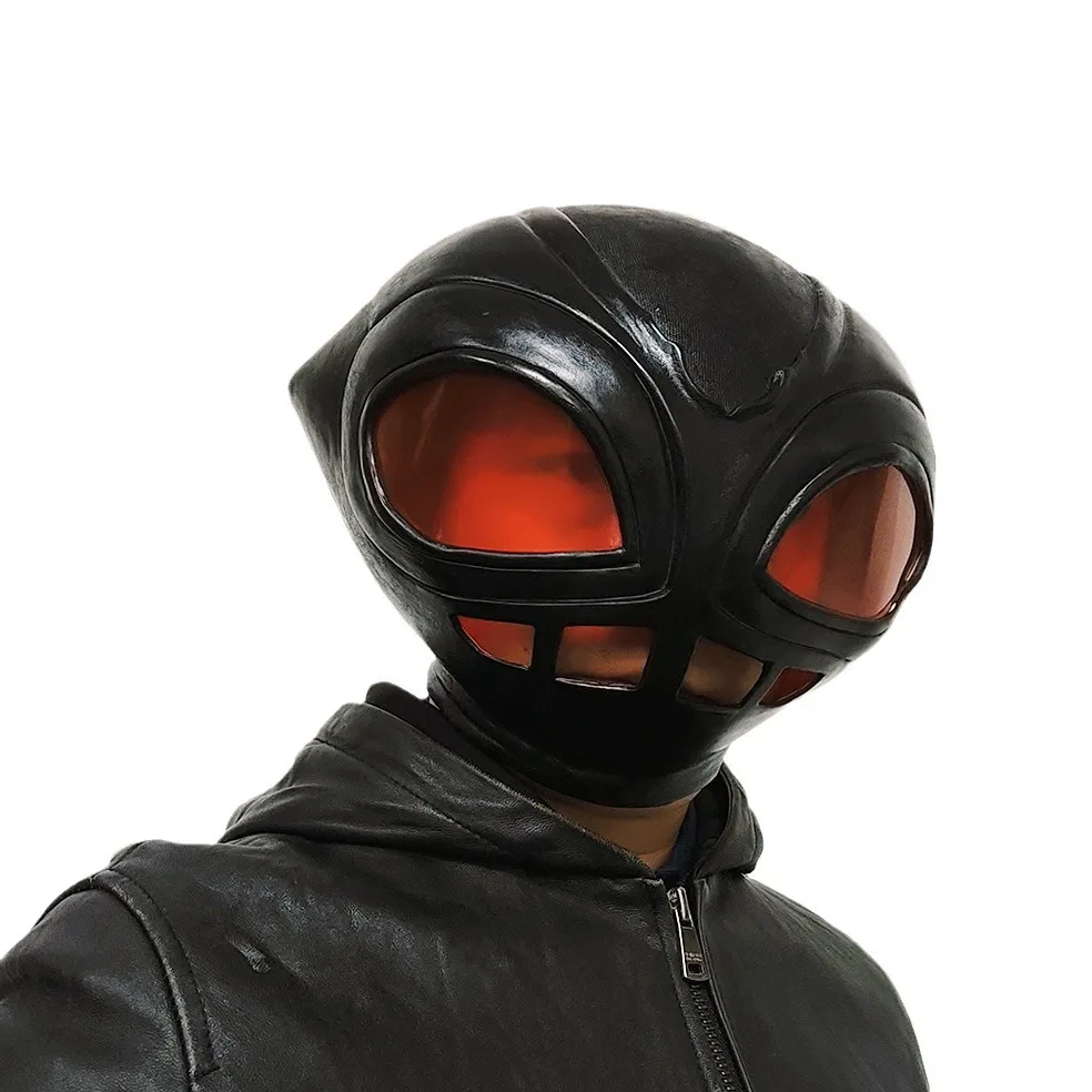 Sci-Fi-Alien-Stil Vollgesichtsmaske mit roter Linse, verstellbarem Riemen, Helmmaske für Erwachsene, Halloween-Maskerade, Cosplay-Party-Requisiten – Detail 2