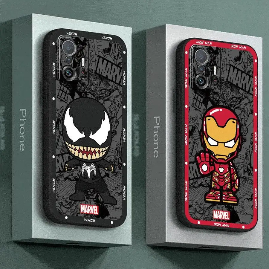 Marvel Ironman Venom Phone Case for Xiaomi Redmi 12 12C 13C 5G 13 4G A1 A2 Plus A3 9 9A 9C 9T 10 10C 10A K40 Silicone Cover