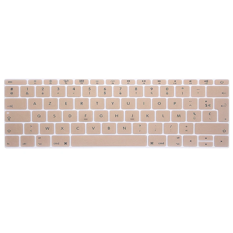 Azerty französisch silikon tastatur abdeckung eu layout für macbook new pro 13 \