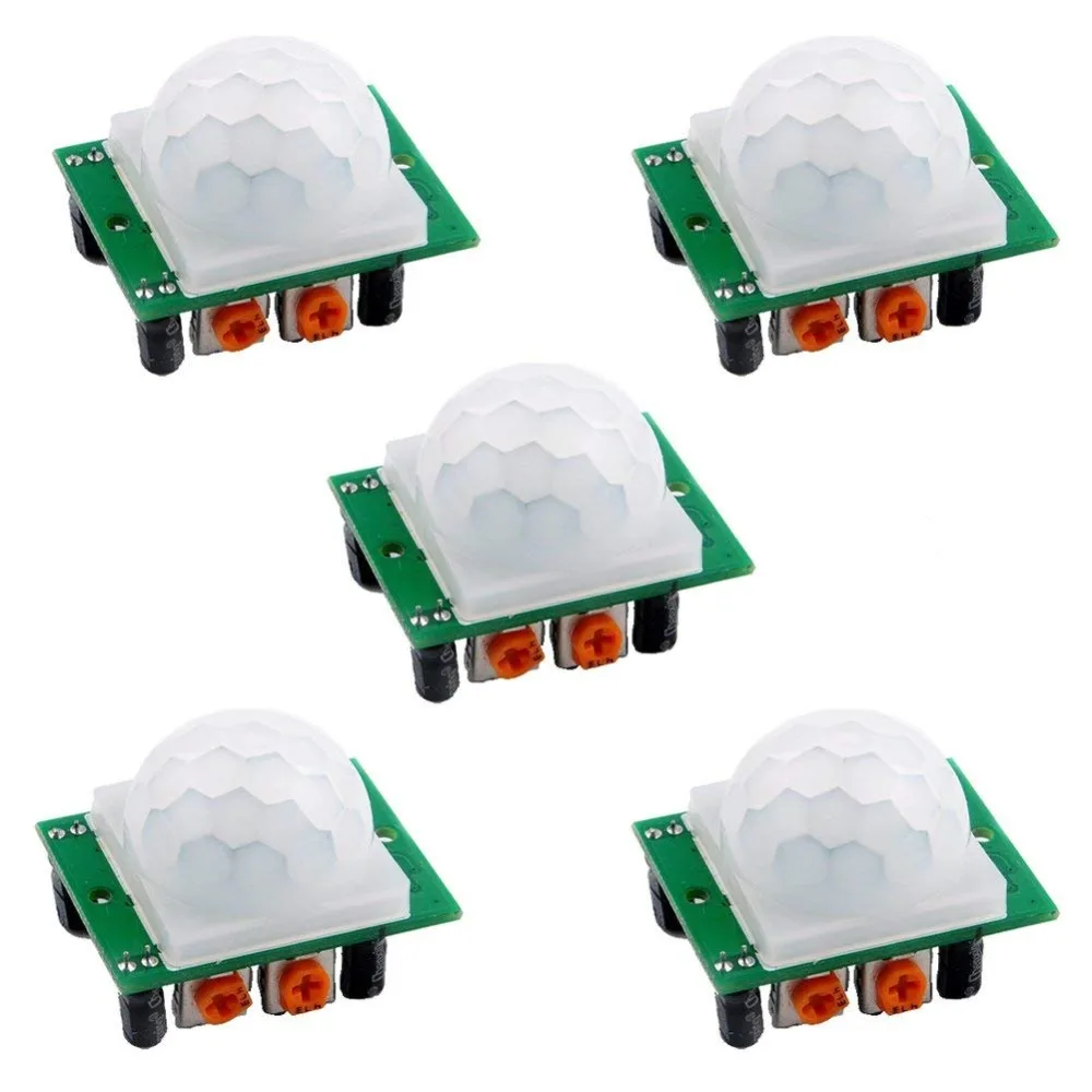 5pcs HC-SR501 PIR Sensor Infrared Pyroelectric Motion Sensor Body Detector IR Sensor Module for Arduino