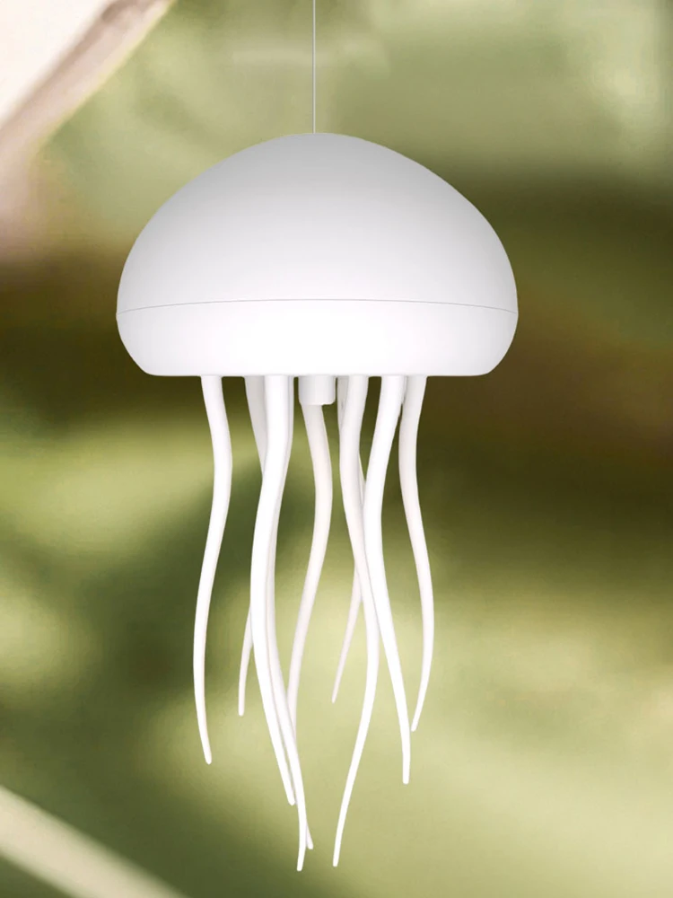 Cartoon Jellyfish Night Light RGB Gradient Cute Jellyfish Bedside Lamp Voice Control Type-C Charging LED Night Lamp