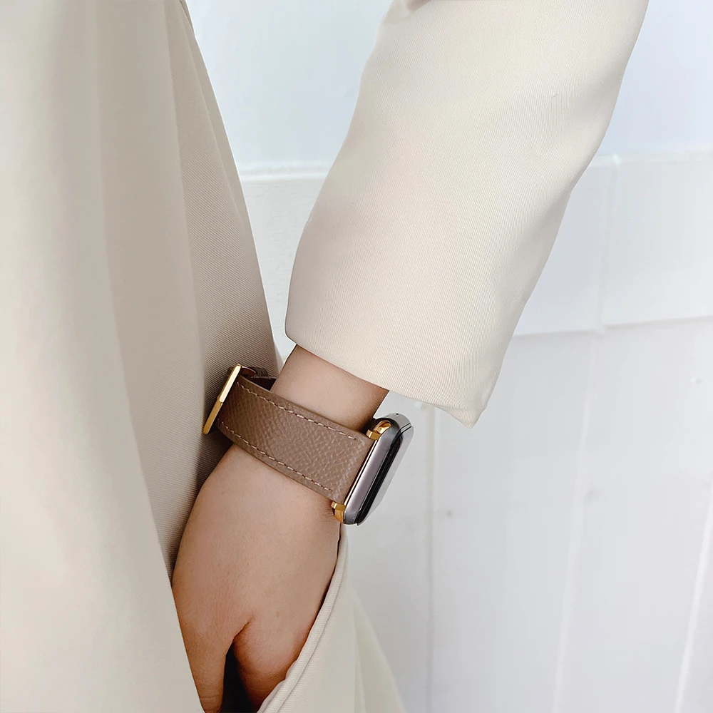 Premium Leather Strap for Apple Watch Series 10 9 8 7 6 5 4 3 SE Bracelet for iWatch Ultra 49mm 45 41mm 44mm 46mm 42mm 40mm 38mm