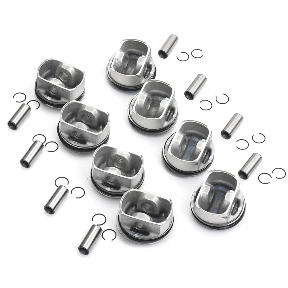 8pcs 079107065DC 07910066DC 079311327B Pistons Rings Set Φ84.5mm STD For VW Touareg AUDI S5 A6 A8 Q7 4.2L 077198151L