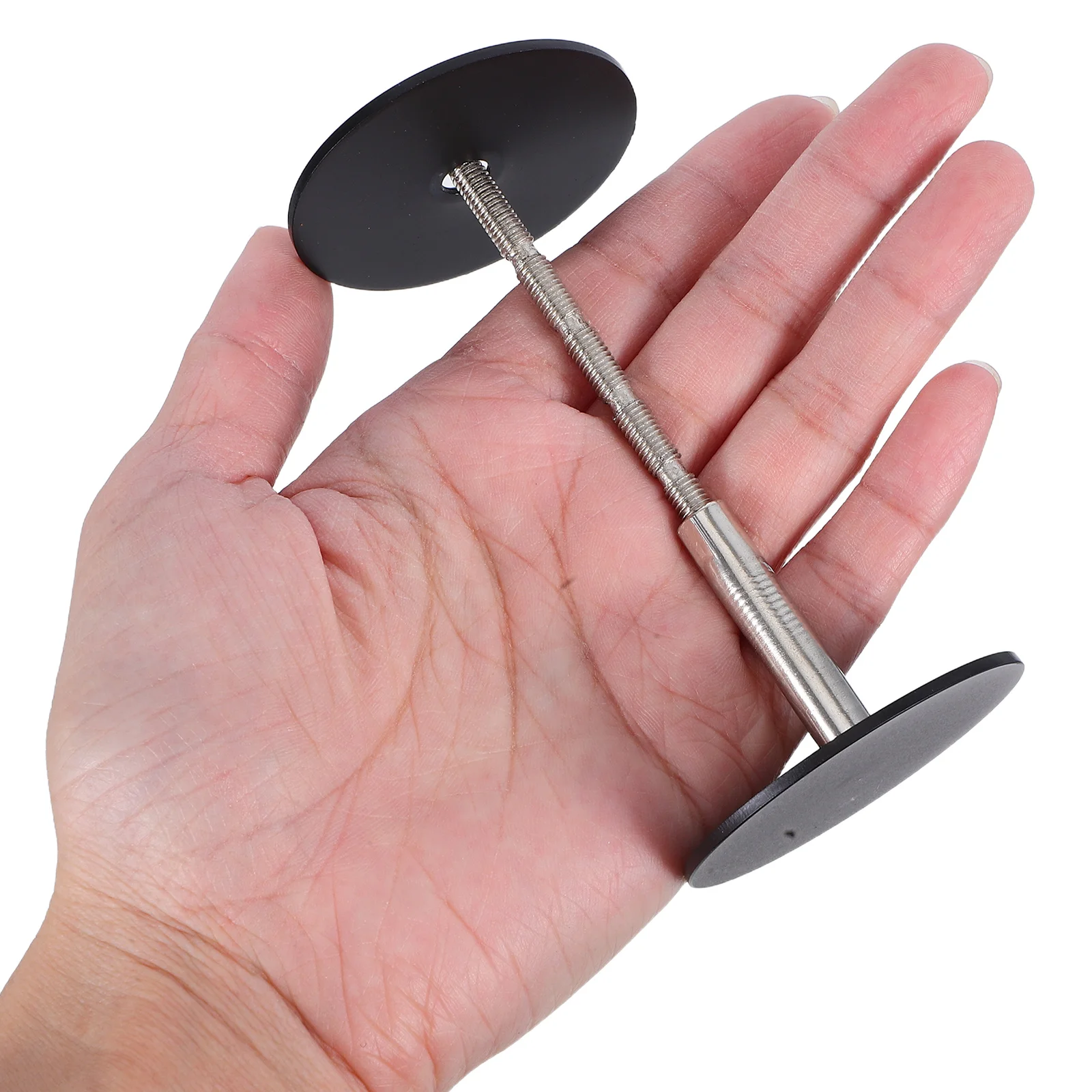 

1Set Stainless Steel Door Hole Cover Plate Round Deadbolt Cover Filler Plate for Security Door Lock Knob Peephole Repair