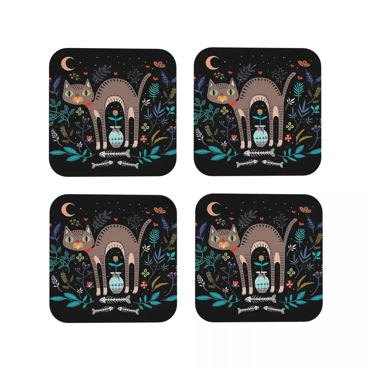 Floral And Cat At N… - image