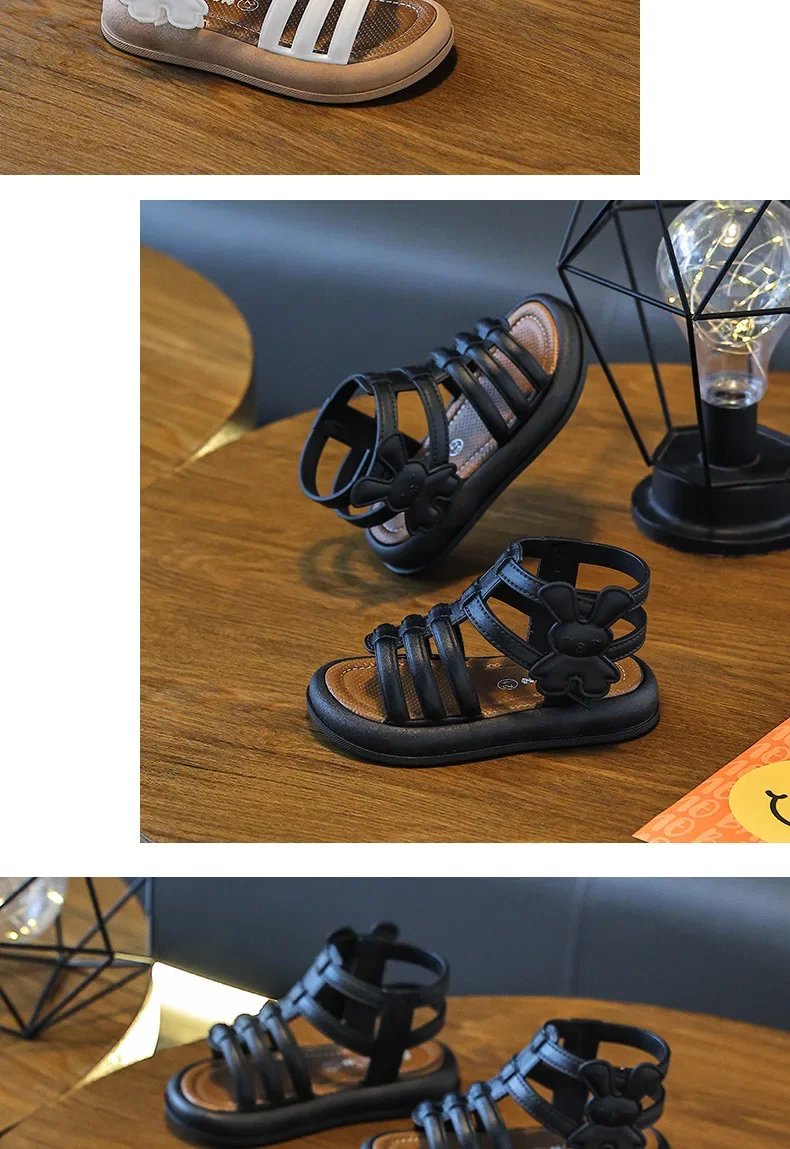 1-10 Jahre Mädchen-Sandalen Sommer Neue Coole Modische Prinzessinnen-Schuhe für Schülerinnen Flache Sandalen Freizeitschuhe – Detail 14