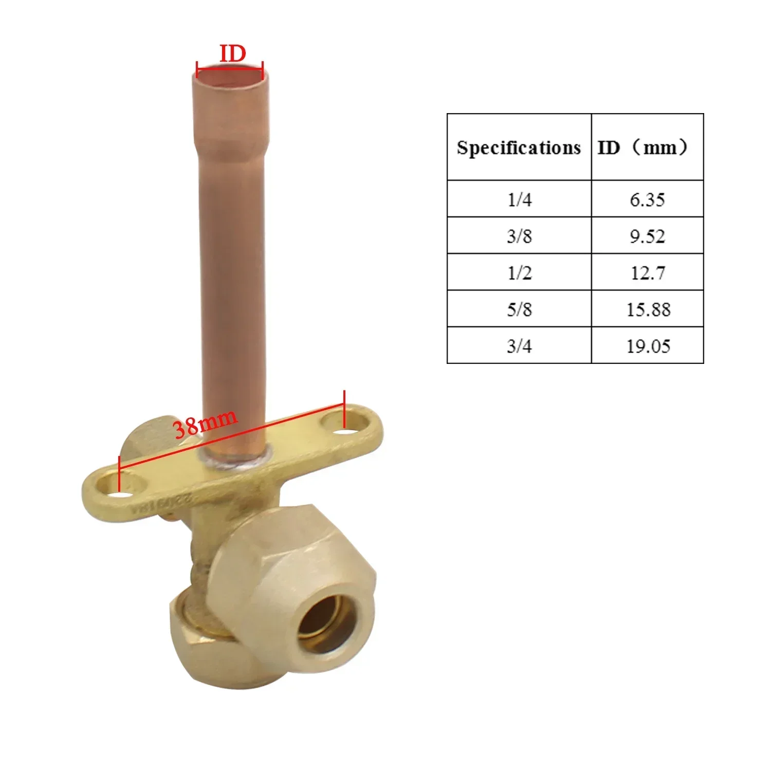 Straight pipe welded globe valve for Air condition heat pump cold storage copper air conditioning shut off valve Split valve