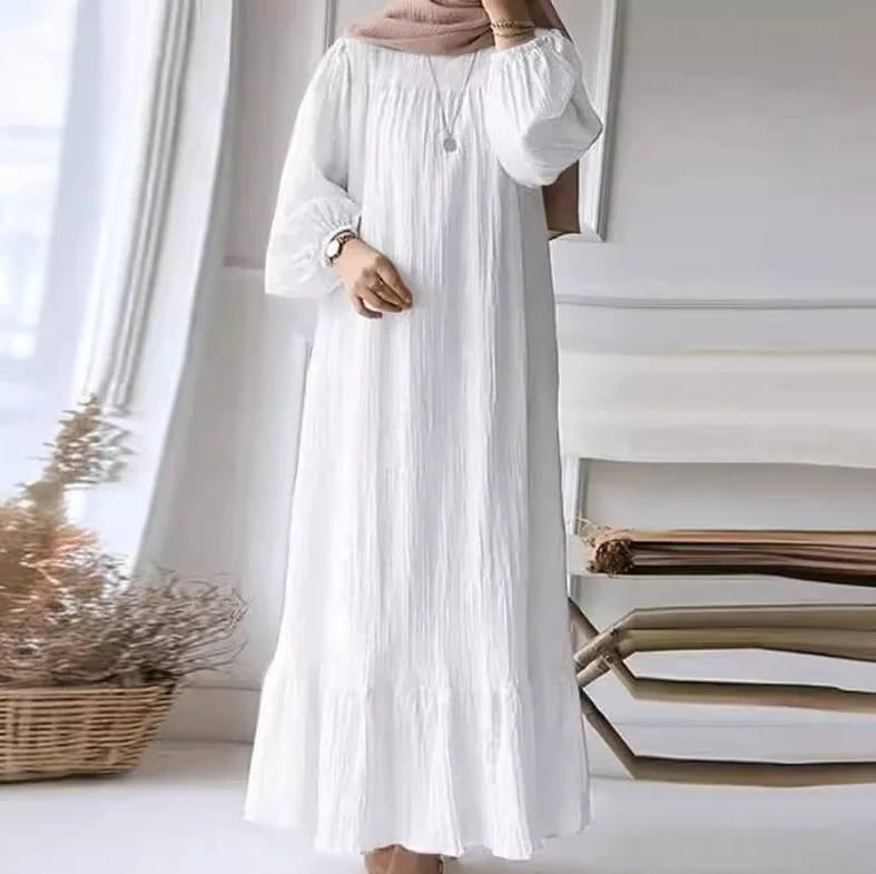 

Элегантные платья для женщин, новое весенне-осеннее модное платье с объемными рукавами в стиле ретро, с карманами и рюшами по краю для женщин