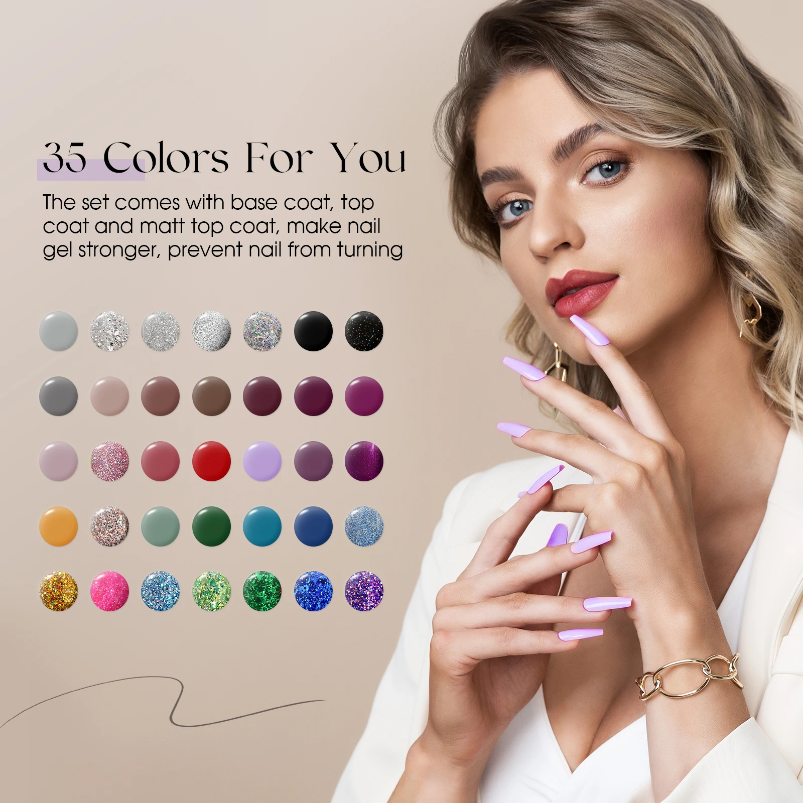 ROSALIND couleurs brillantes ensemble de Gel pour ongles Kit de vernis Gel semi-permanent hybride tremper le vernis à ongles 35 couleurs coffret cadeau