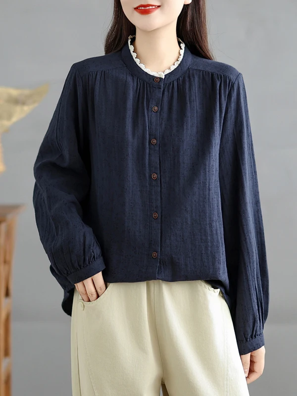 Cardigan Long à imprimé Floral pour femmes, décontracté, col montant, garniture en dentelle, grande taille, automne Faion, amincissant, artistique, ouvert