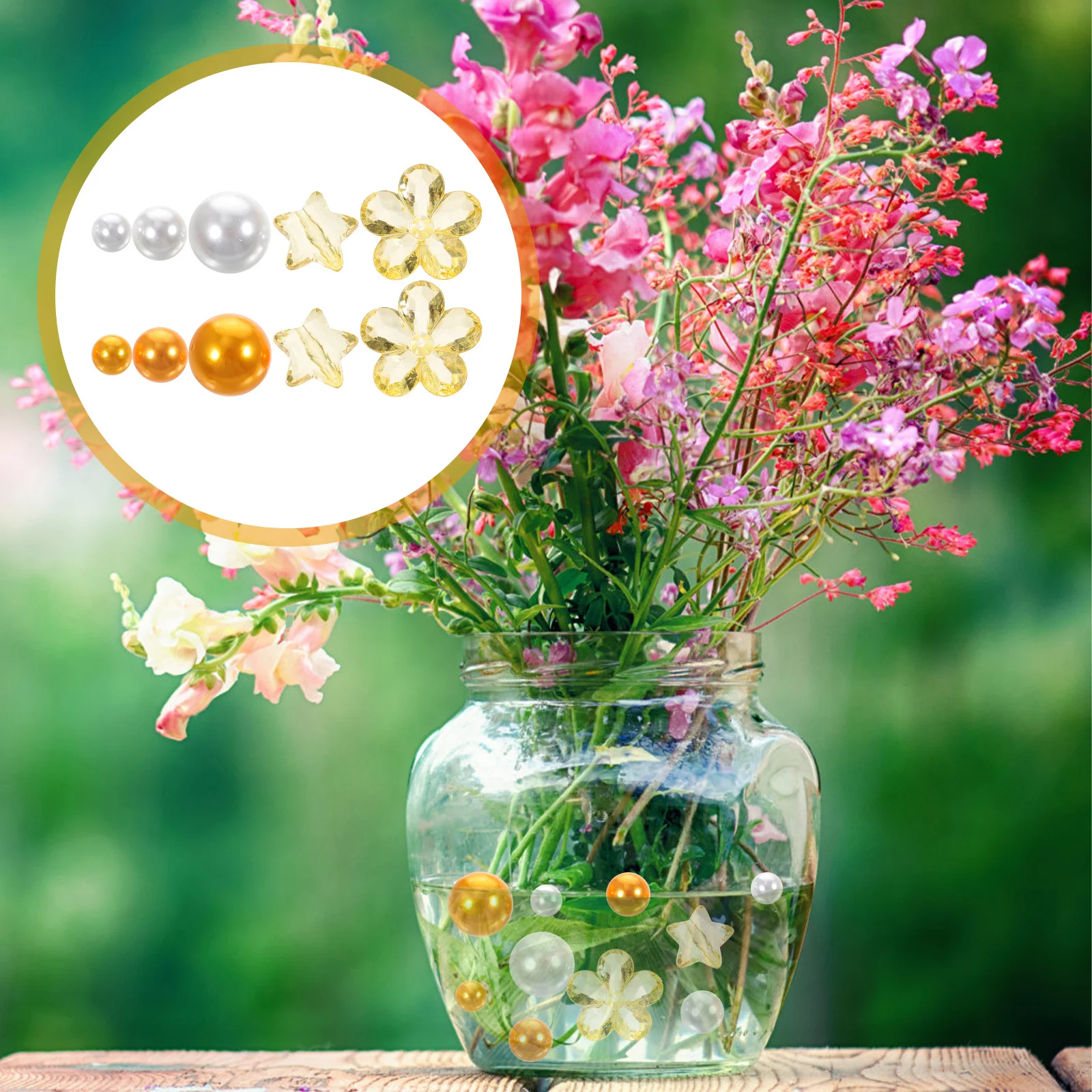 

90pcs Filler Beads Pearl Vase Decorations Faux Pearls Wedding Home Office Party Diy Cup Filler Bright Never Fade