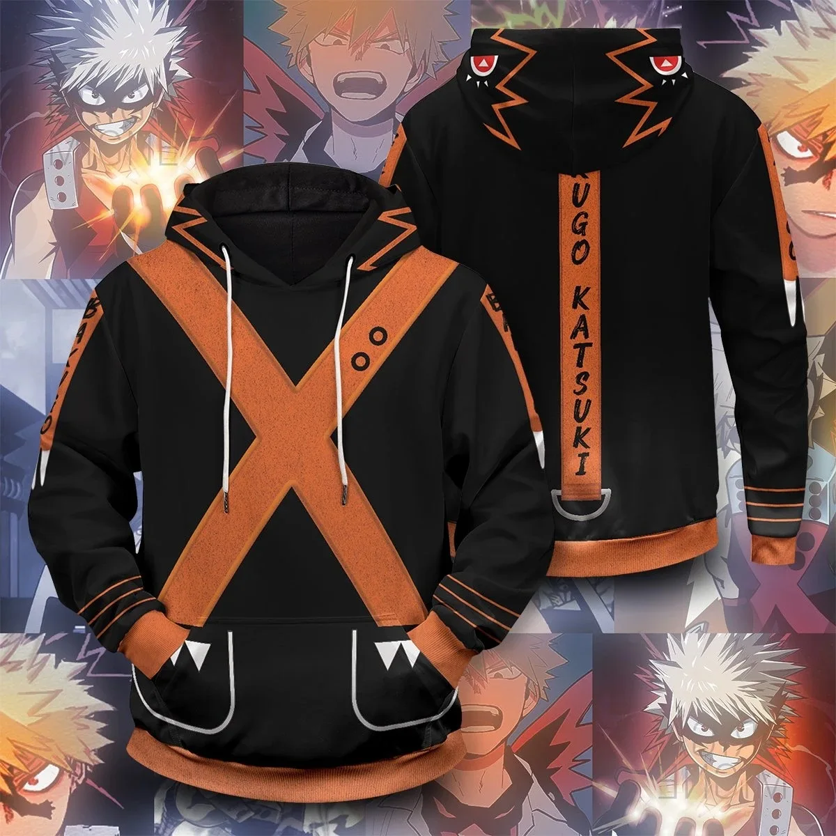 My Hero Academia Anime Bakugou Katsuki Jacket Cosplay Costume Boku No Hero Academia Sweatshirt Hoodie Coat Outdoor