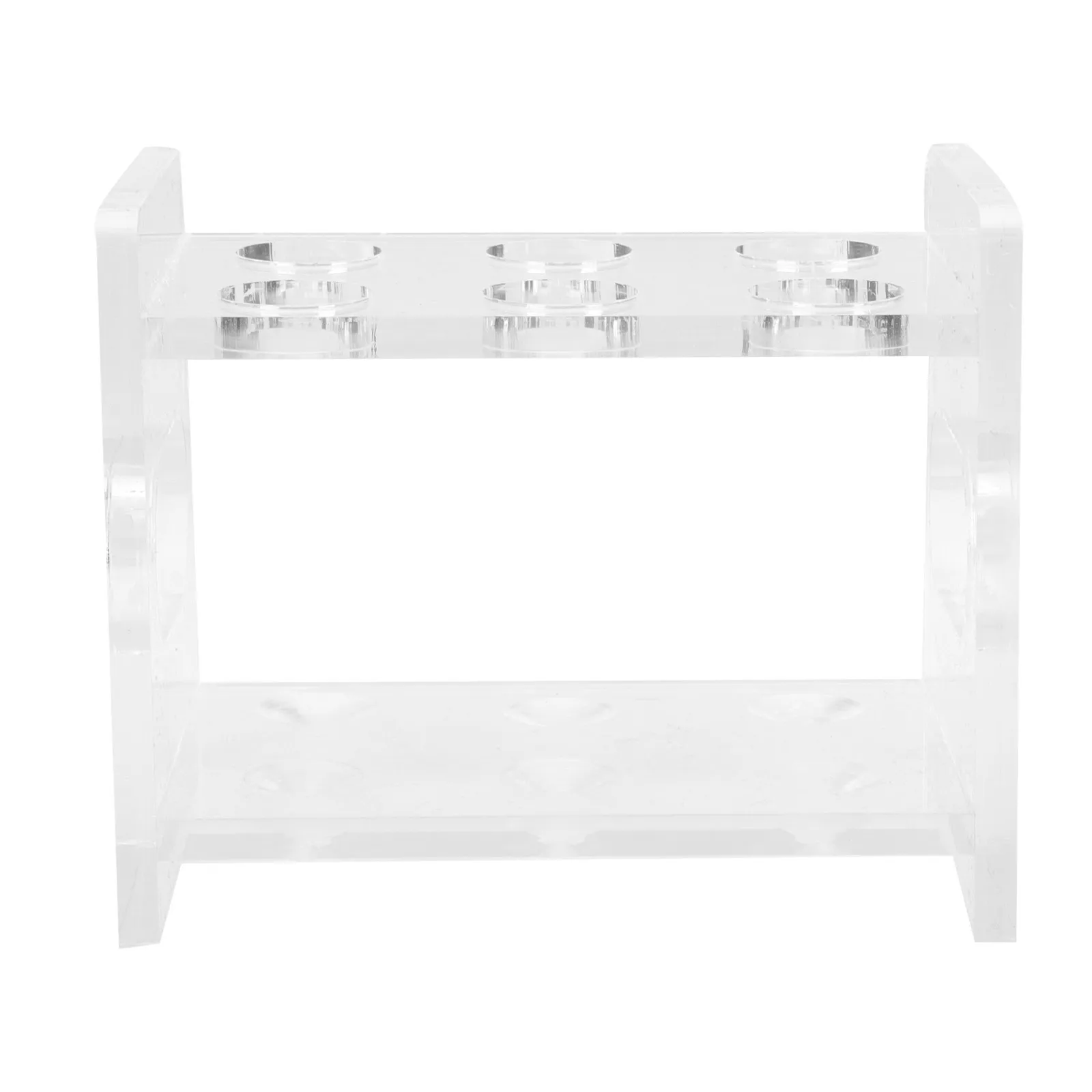 6-Hole Acrylic Test Tube Rack Clear Laboratory Stand Stable Holder for Centrifuge Tubes Test Tube Holder Laboratory Tool