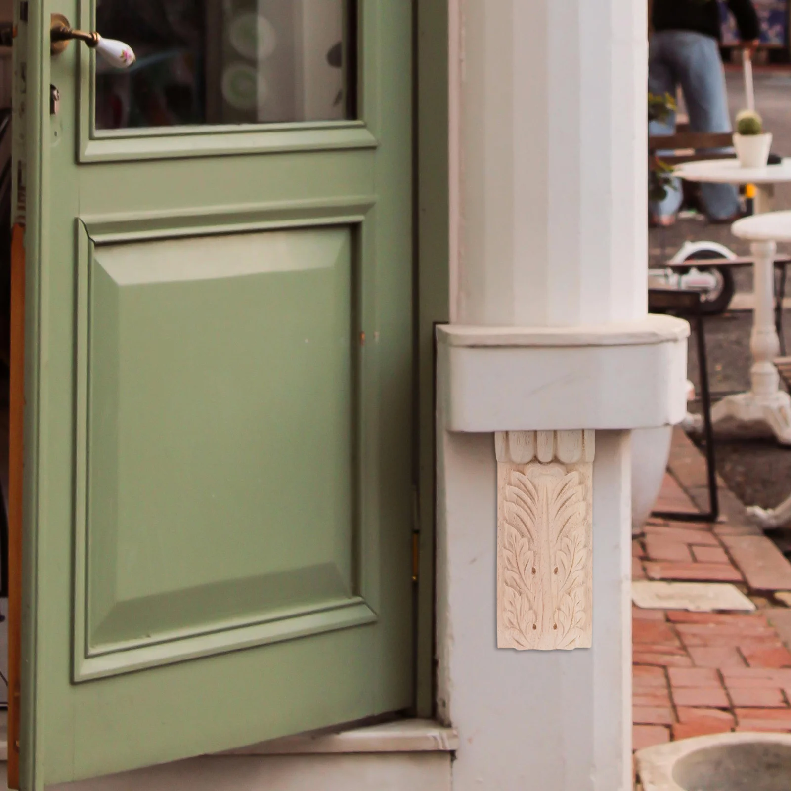 

Wooden Corner Onlay Decorative Solid Wood Corbel with European Style Carving for Home Interior Exterior Decoration Wood