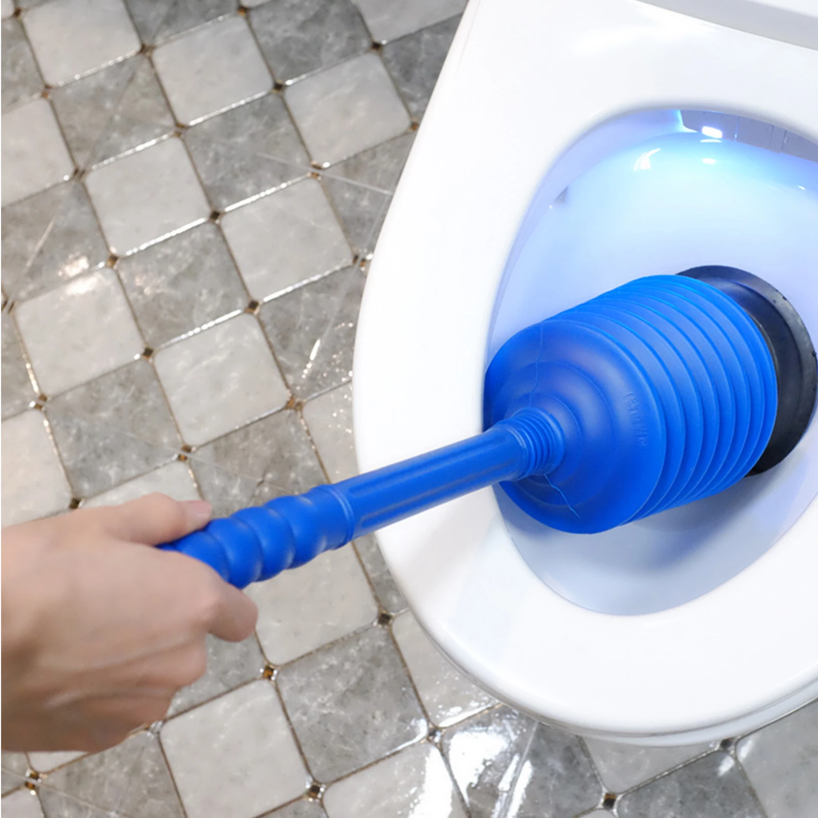 2 Pcs Pipe Cleaner PP Plunger Bathroom Sink Unclogged Durable Practical Easy Clean Toilet Sewer Cleaning