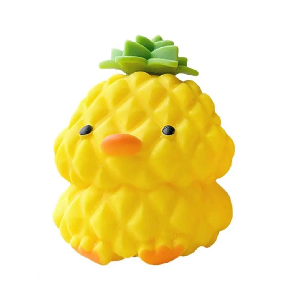 Duck Pineapple Stress Relief Toy Animal Duck Stress Ball Fruit Squeeze Relieve Toys Fidget Chicken Sensory W5F2