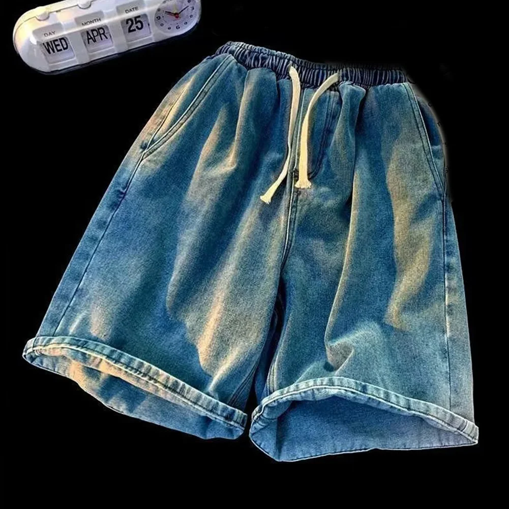 All Seasons Casual Wear Distressed Casual Pants Washed Baggy Style Shorts All Season Shorts All Seasons Suitable