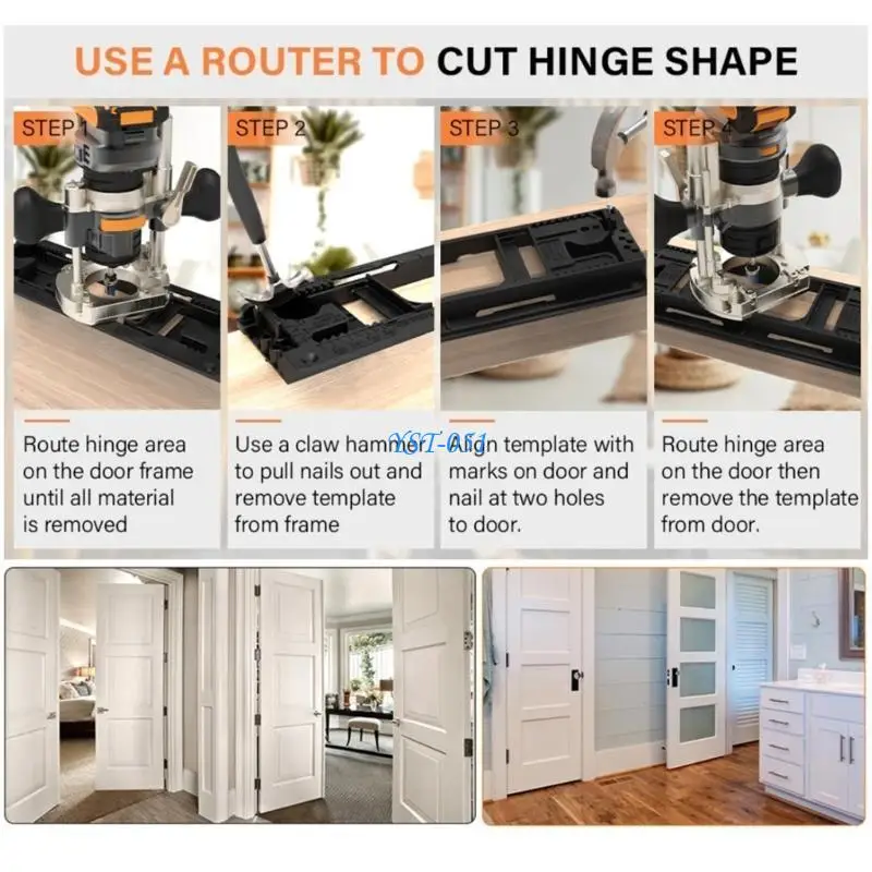 

E15A Professional Door Hinge Jig Hinge Mortiser for Easy Mortise Routing and Fitting