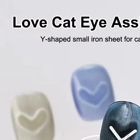 Juego de 5 uds de varillas magnéticas de ojo de gato, oso, conejo, herramientas de decoración de uñas, palo magnético de pieza de hierro pequeña para efectos de esmalte magnético para uñas