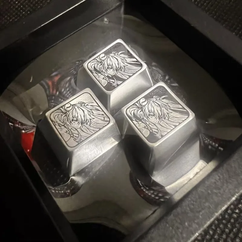 

Аксессуары для клавиатуры Neon Genesis Evangelion, металлическая крышка для клавиш EVA Asuka, персонализированная металлическая крышка для клавиш, подарок на день рождения