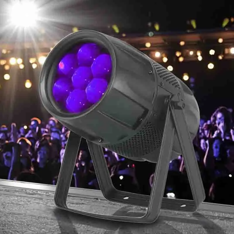 IP65 Waterproof 7x40W LED RGBW 5° - 45° Electric Zoom Par Light DMX512 Control Spotlight for Outdoor Stage Wedding Club Lighting