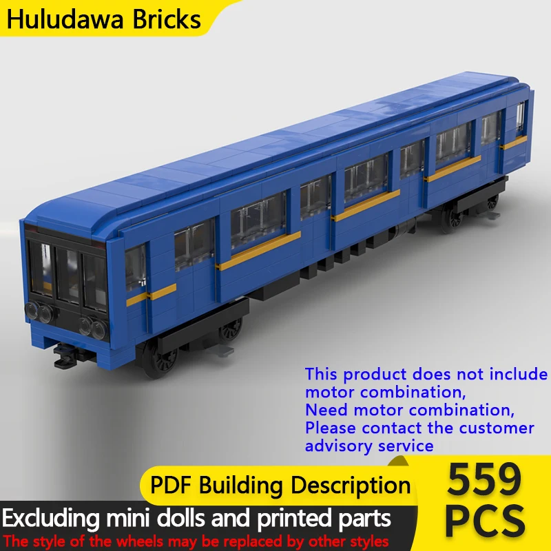 

Модель городской автомобиль MOC, строительные кирпичи, тип 81-717, Metro Train, модульная технология, детские праздничные подарки, сборка игрушек, костюм