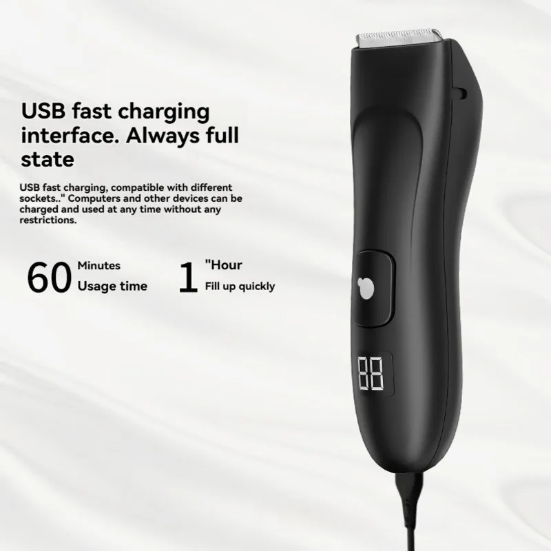 

A59P New Full Body Groin Hair Removal Device Electric Hair Trimmer For Men For Men' S Armpit, Leg, Pubic Area, Body Hair Trimmer