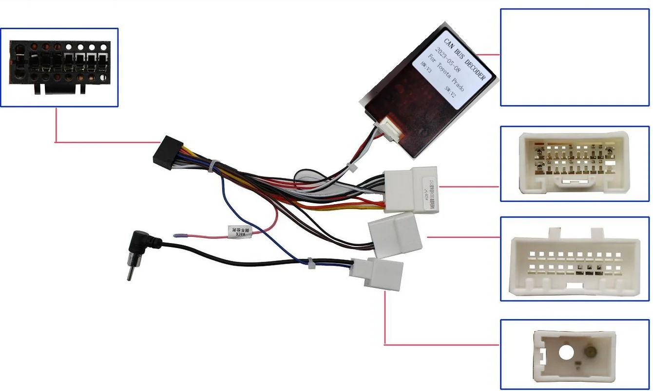 Auto Stereo Multimedia Player, Car Panel Frame Kit, Car Radio, Fascia Fascia para Toyota Harrier, LEXUS, RX300, 330, 350, 400H, Double Din