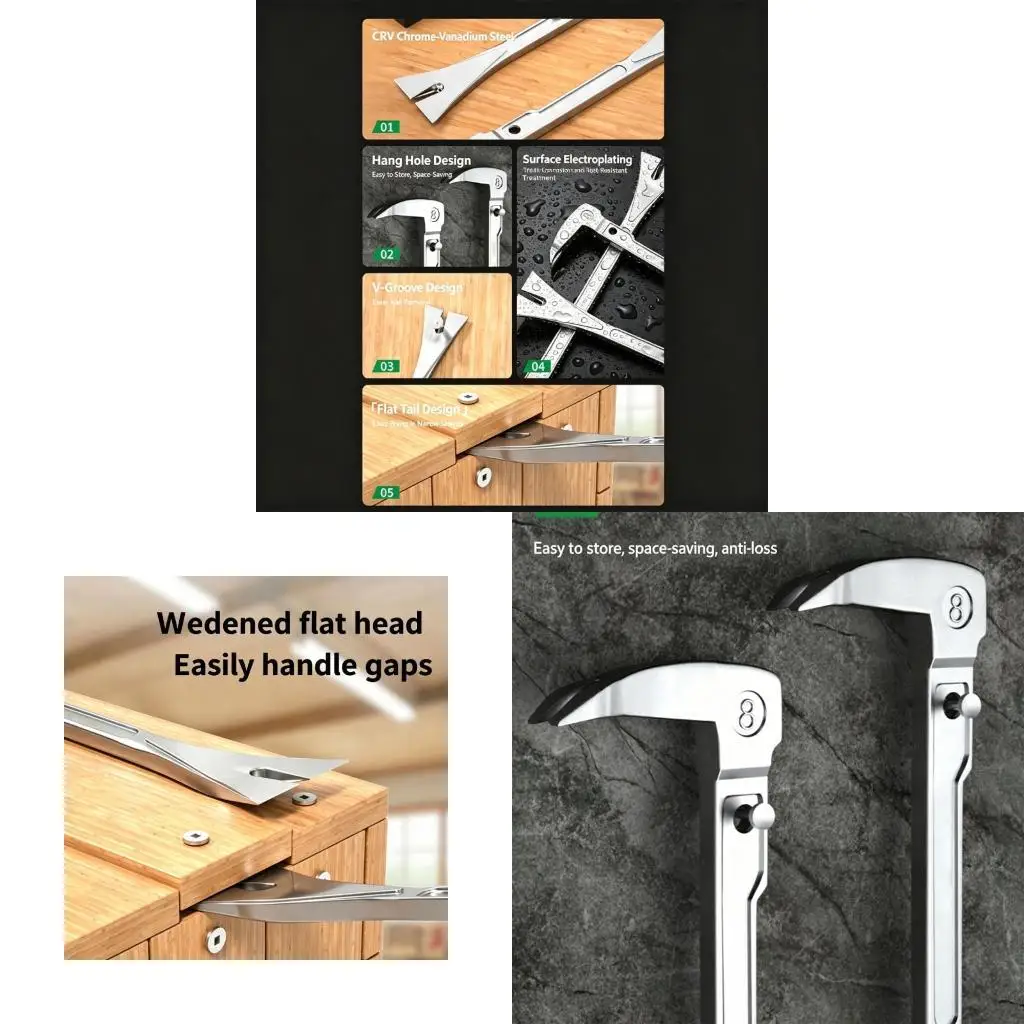 

Puller Extractor Pry Bar For Carpentry And Remodeling With Nonslip Grip And Extended Length D2RD
