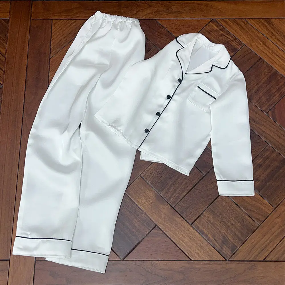 D09-P863 子供手作りおもちゃ叔父 ID75 BJD/SD 人形の服長袖怠惰なパジャマ赤紫 2 ピース/セット