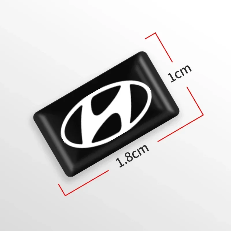 3D Epoxy Resin Emblem Stickers Decals Interior Auto Accessories For Hyundai i30 i20 i10 i20 Tucson Elantra Veloster Sonata view 6