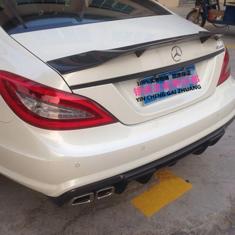 CLS-Class Renntech Style Carbon Fiber Trunk Spoiler for Benz W218 CLS300 CLS350 CLS500 CLS550 CLS63 AMG 2012 - 2017