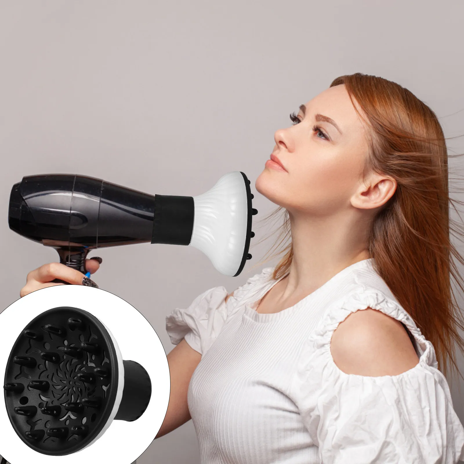 Universal Hair Dryer Diffuser Nozzle Attachment Elastic Blow Dryer Hood Styling Tool Hair Blower Nozzle for Frizz Reduction