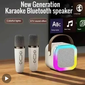 KARAOKE CAIXA DE SOM ALTAJE DE Bluetooth con máquina de micrófono mini lámpara portátil Caja de sonido Música Wireless Small Bocina Coluna 10 mejores altavoces de fluido ferro de ventas - №3