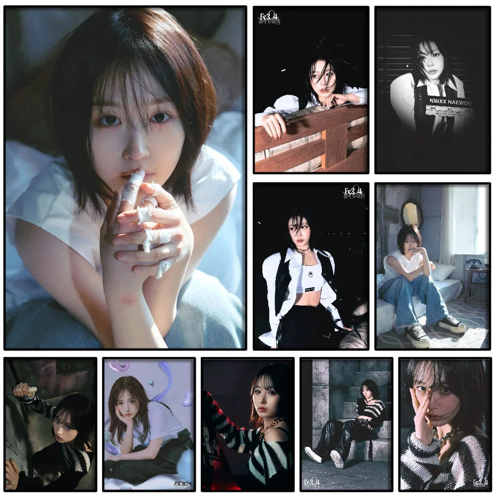 

Nmixx Dash Ablum Haewon Poster Self-adhesive Art Waterproof Paper Sticker Coffee House Bar Room Wall Decor