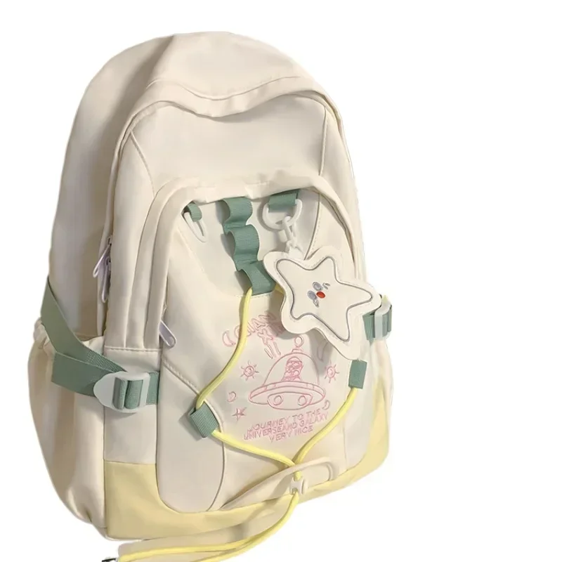 Mochilas informales con compartimentos interiores para mujer, mochilas escolares con bolsillos y cremallera, con asa suave, de marca Oxford, 2024