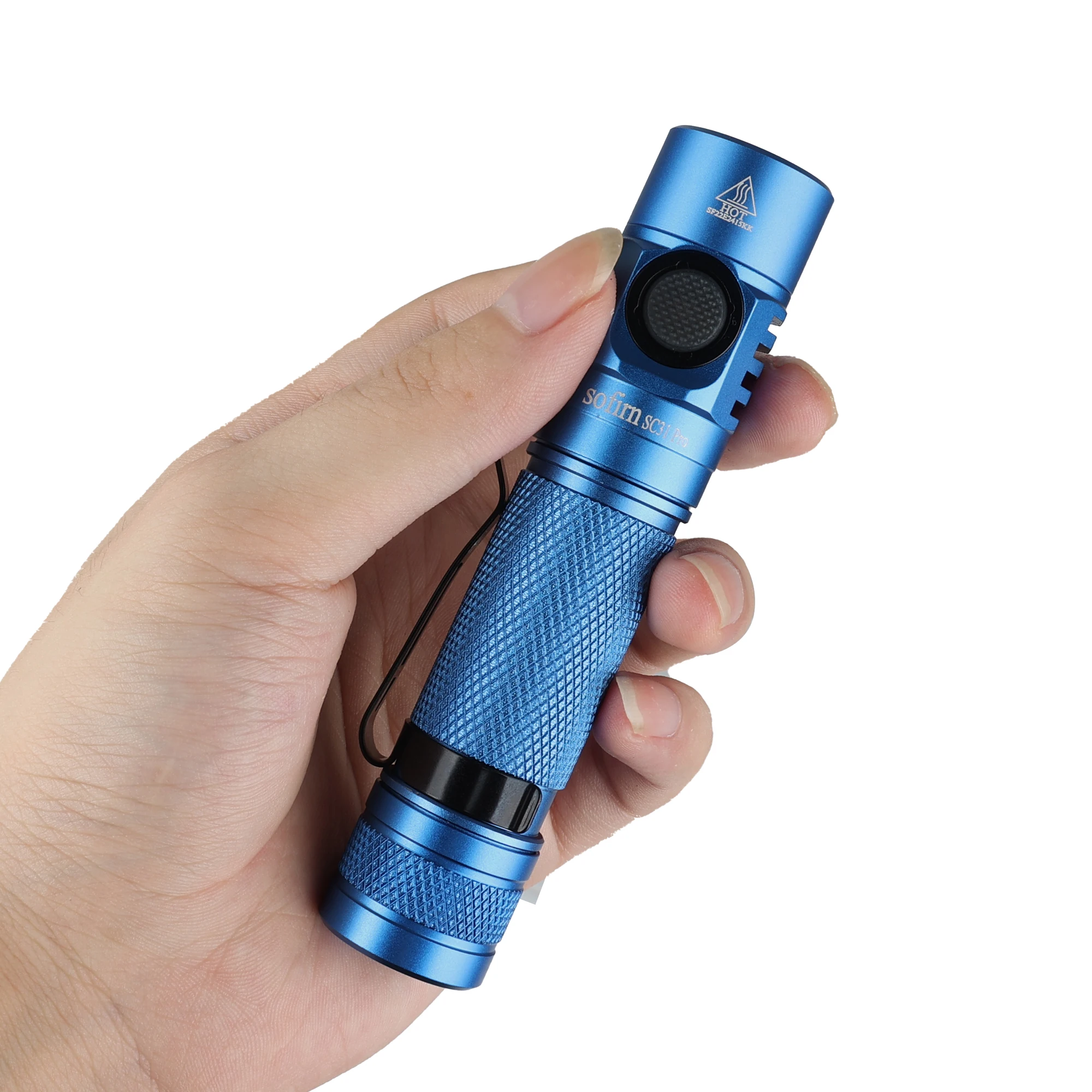 Sofirn SC31 Pro-Blue Powerful 2000LM 18650 Flashlight SST40 5V/2A Portable Rechargeable LED Lantern USB C Torch Anduril 2.0