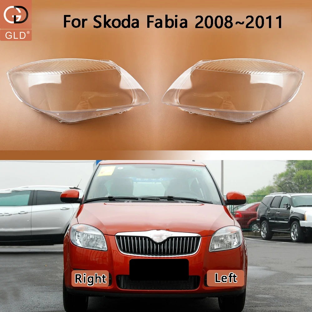 

Transparent Headlight Cover Lampshade Headlamp Lamp Shell Plexiglass Replace Original Lens For Skoda Fabia 2008 2009 2010 2011