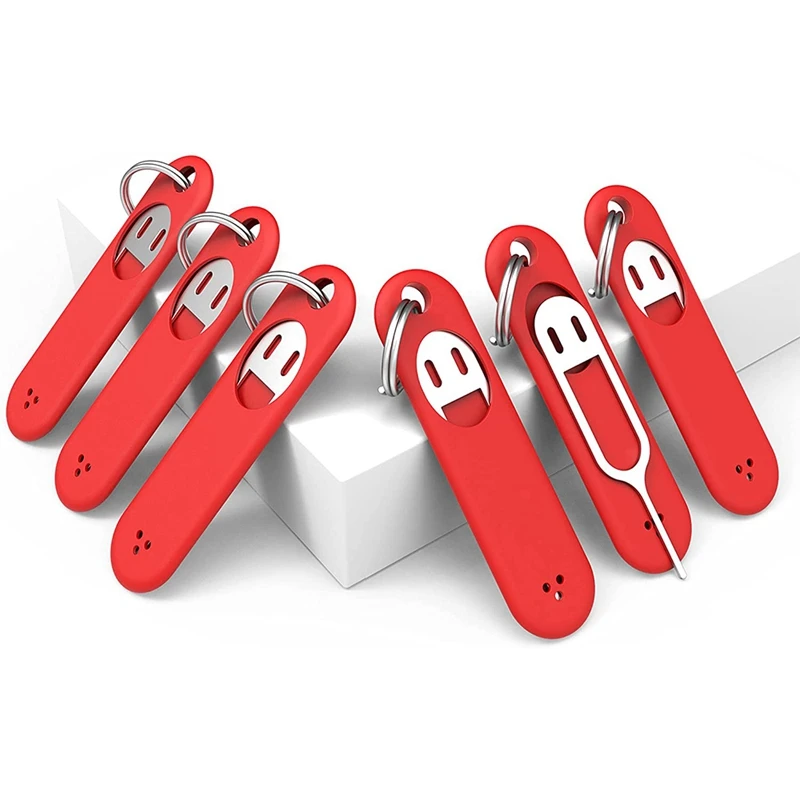 6Pcs SIM Card Removal Tool-Sim Card Tray Pin Eject Removal Tool Needle Opener Ejector,With Removable Key Chain