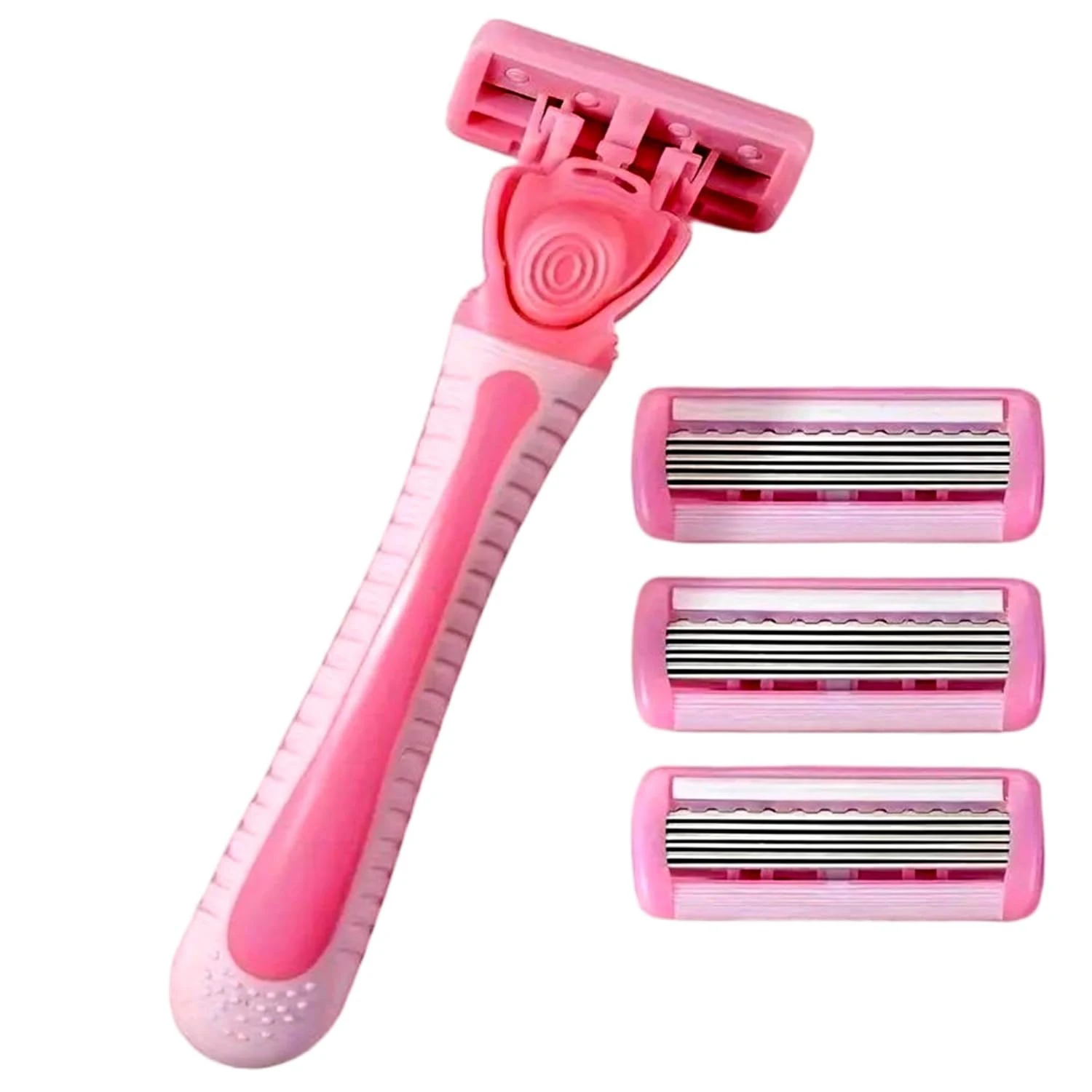 

Lady's Classic Manual Hair Removal Shaving Kit - Featuring Precision Six-Layer Stainless Steel Blades and Ergonomic Metal Handle