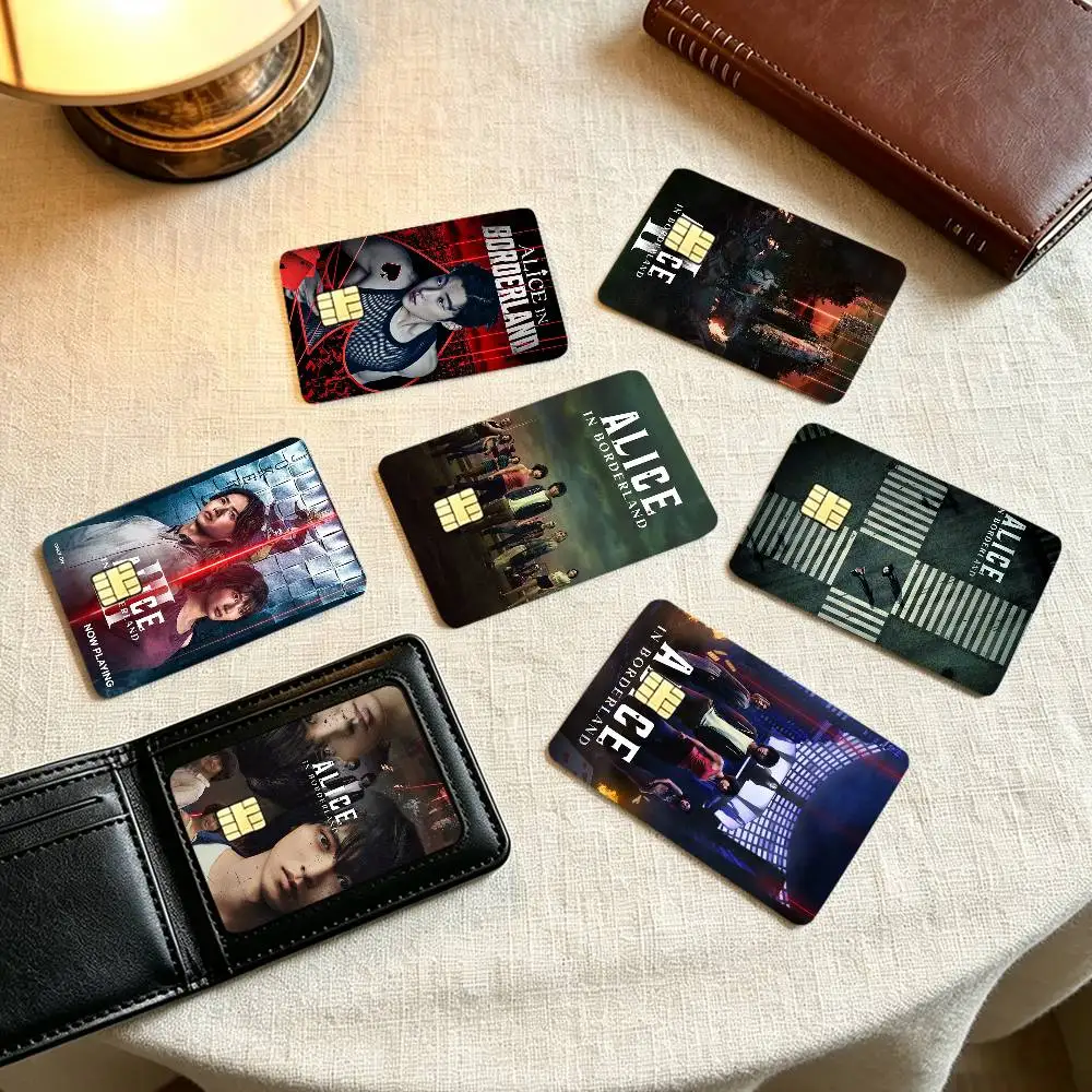 Hot TV Alice In B-Borderland  Credit Card HD Stickers Game Card Decal Small Chip Waterproof Sticker Gift