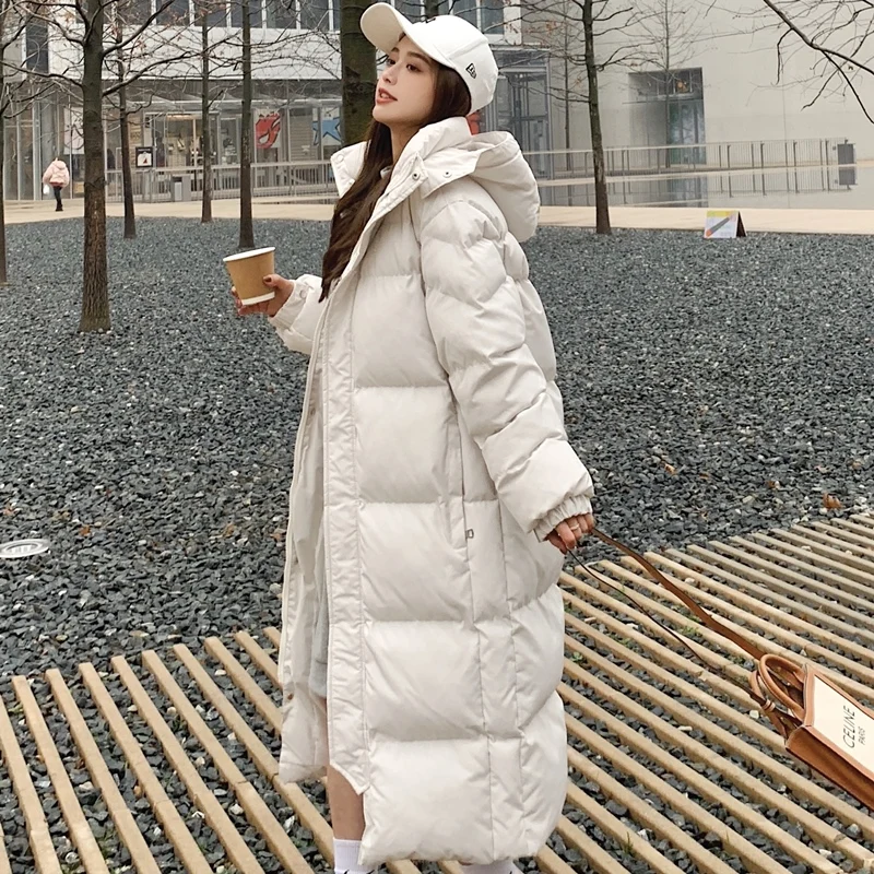 Piumino donna coreano sciolto inverno cappotto spesso di media lunghezza 2023 nuovo abbigliamento invernale