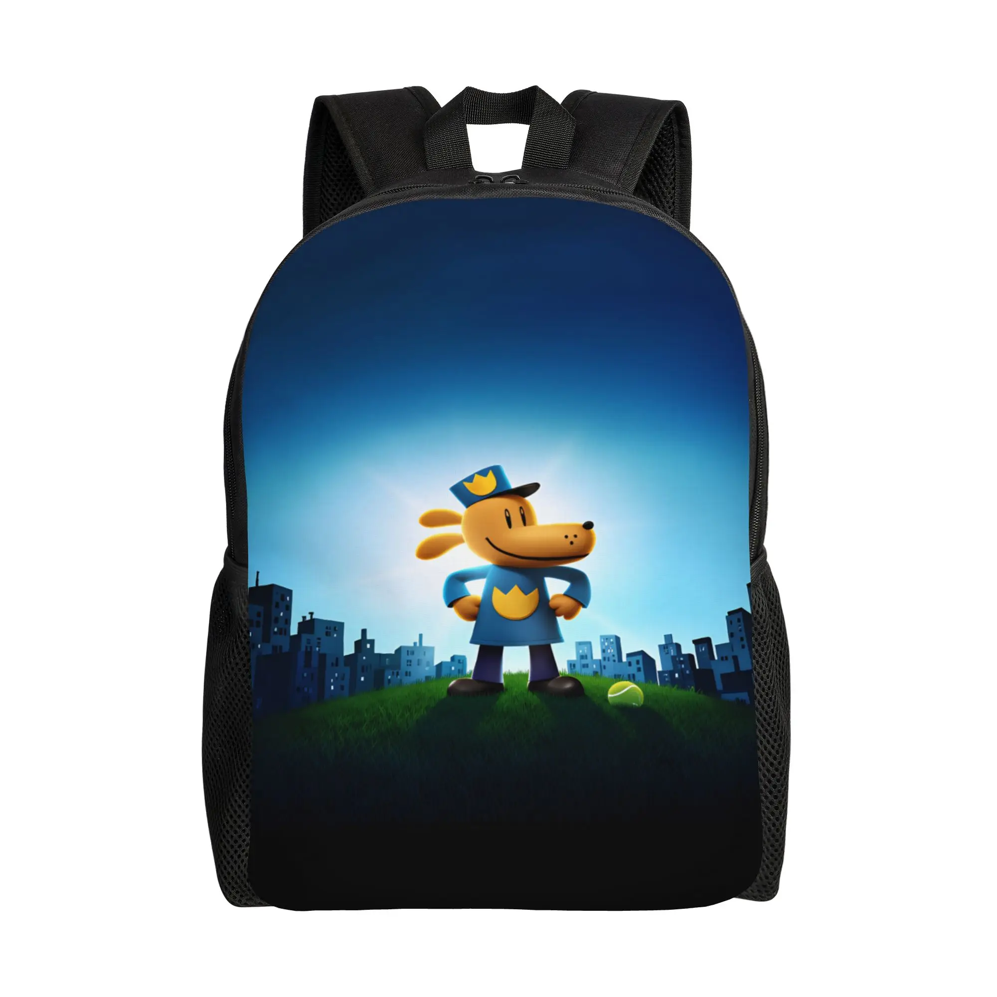 

Cartoon Petey Cat Dog Man Backpack Trekking Backpacks Women Men Custom Large High School Bags Style Rucksack