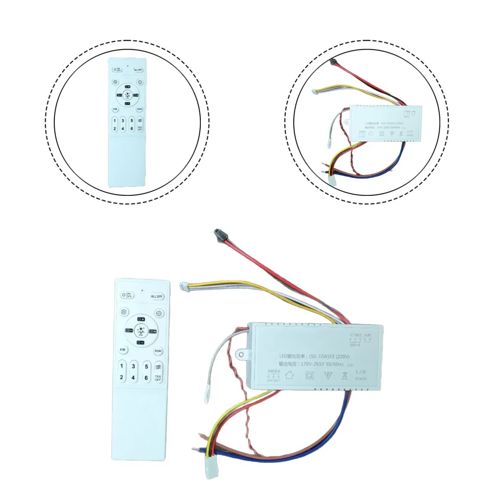 50-72W*2 DC Inverter Fan Light Controller Remote Control Variable Frequency Speed-Dimming For LED Ceiling Fan Lamp