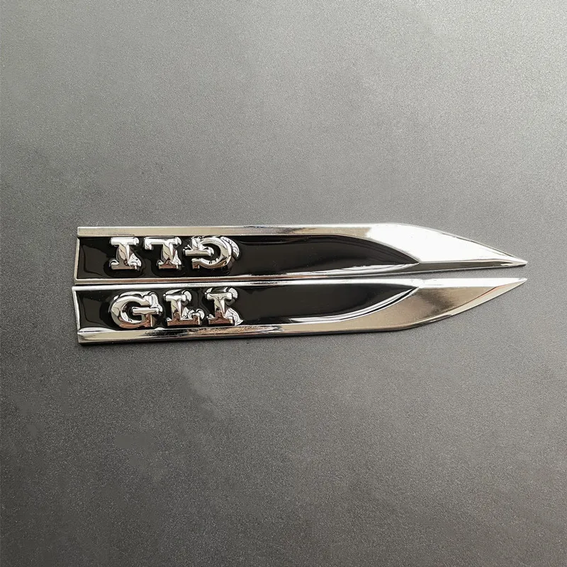 1Pairs Metal Logo GLI Badge Decal Car Fender Emblem Sticker For Volkswagen VW Jetta 4 MK4 MK5 MK6 MK7 GLI Sticker Accessories