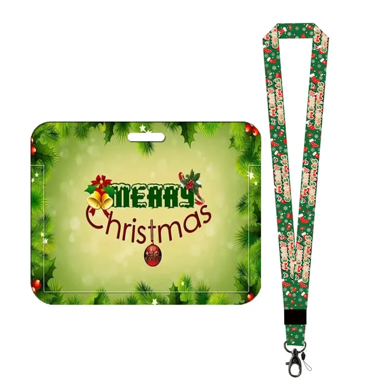 Weihnachten Gnome Kartenhalter Lanyard Schlüsselanhänger Yule Tür Kartenetui Umhängeband Chrimbo ID Ausweishalter Schlüsselzubehör – Detail 20