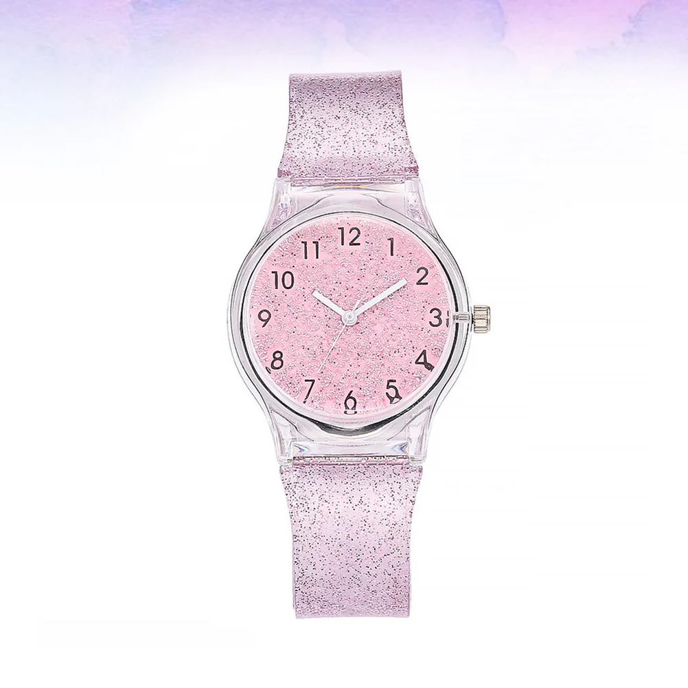 빛나는 패션 손목 장식을 위한 핑크 창의적인 만화 석영 시계 정확한 시간 측정 편안함을 위한 시계
